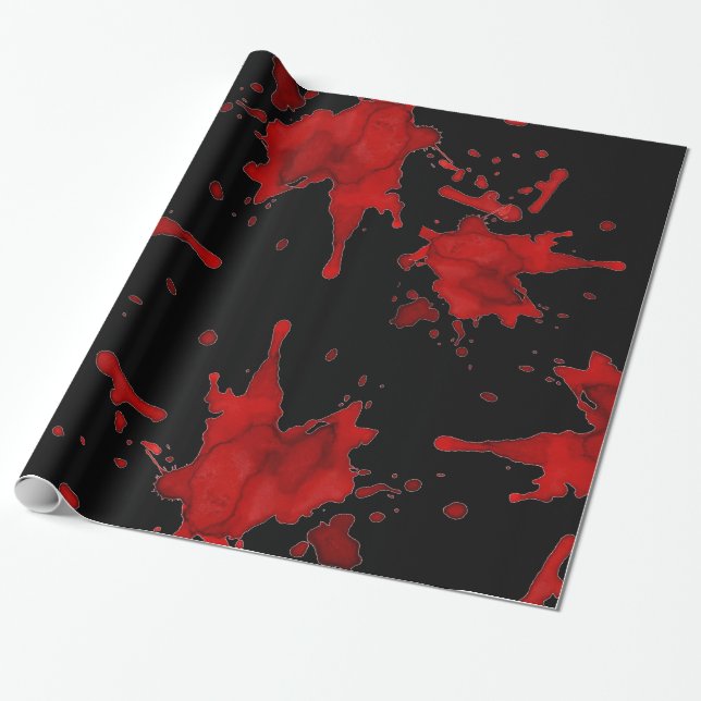 Zombie Blood Spritzer Geschenkpapier (Ungerollt)