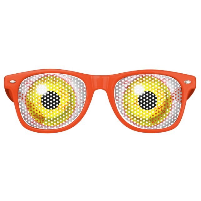 Zombie Bloodshot Gelb-Bulk-Augenball Sonnenbrille (Vorderseite)