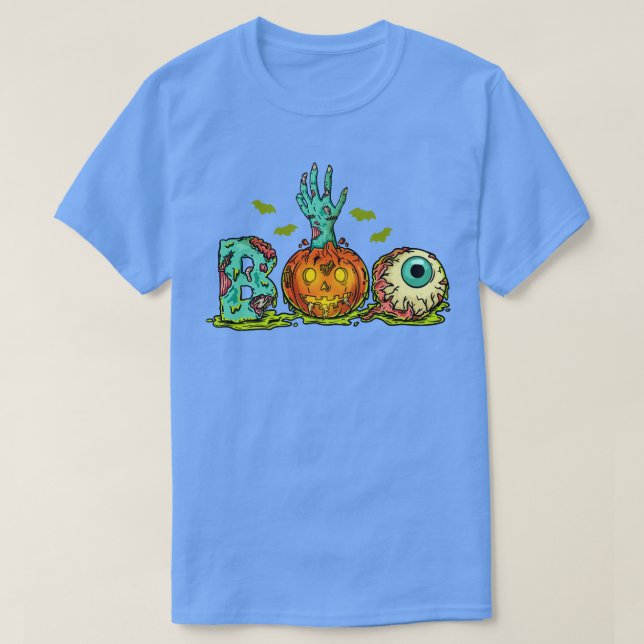 Zombie Boo Halloween T-Shirt (Design vorne)