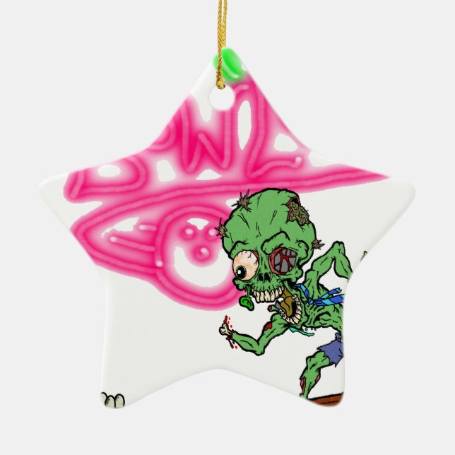 Zombie Bowling Keramik Ornament (Vorne)