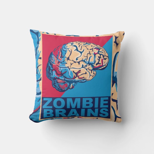 Zombie Brain Kissen (Vorderseite)
