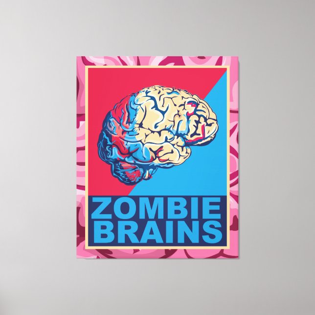 Zombie Brain Leinwanddruck (Vorderseite)