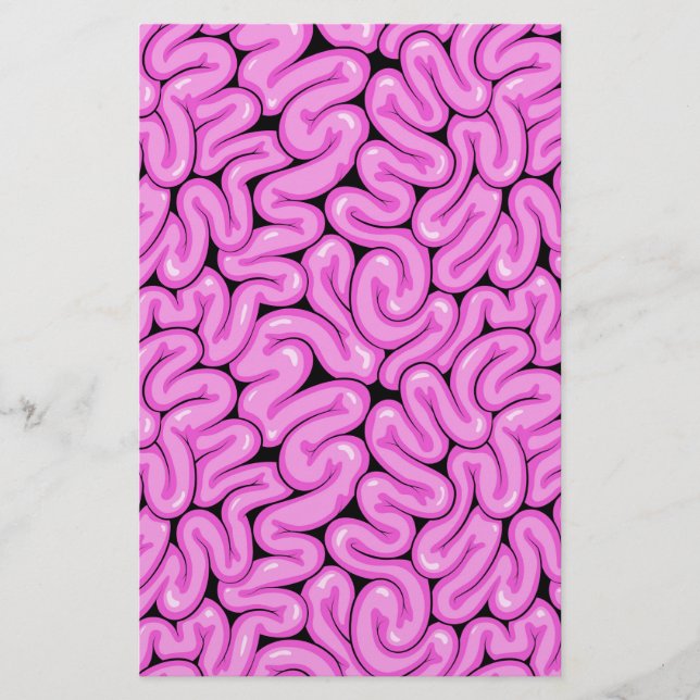 Zombie Brain Pattern Briefpapier (Vorderseite)