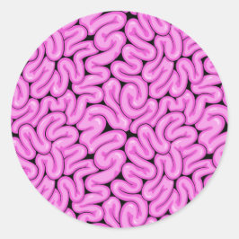 Zombie Brain Pattern Runder Aufkleber