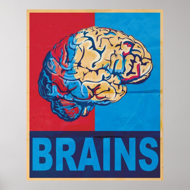 Zombie Brain Poster (Vorne)