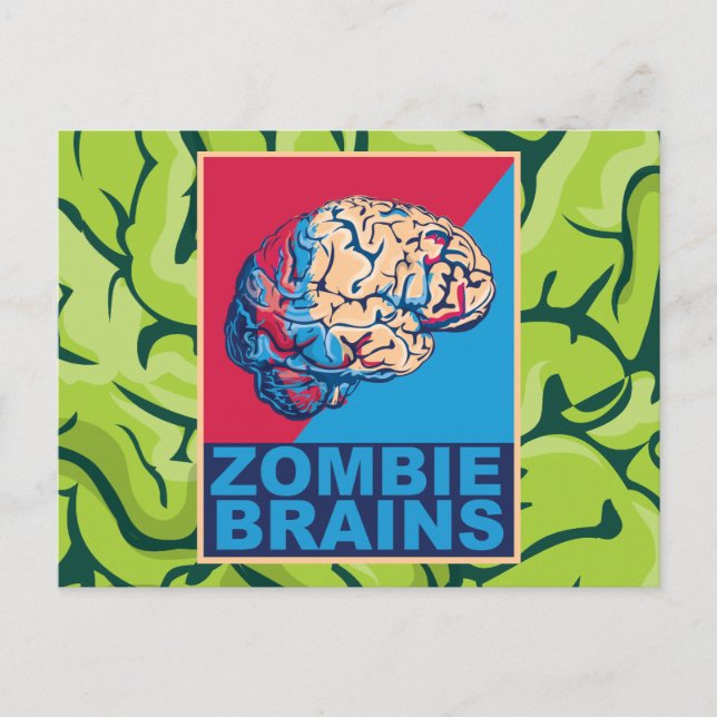 Zombie Brains Postkarte (Vorderseite)