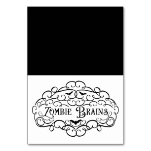 Zombie Brains Vintag Elegant Halloween Food Zent Tischnummer