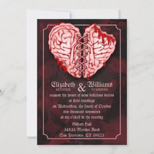 Zombie Brains Wedding Einladung