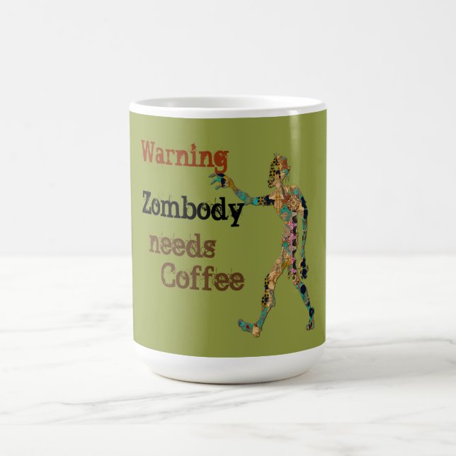 Zombie braucht Kaffee Verwandlungstasse (Zentrum)