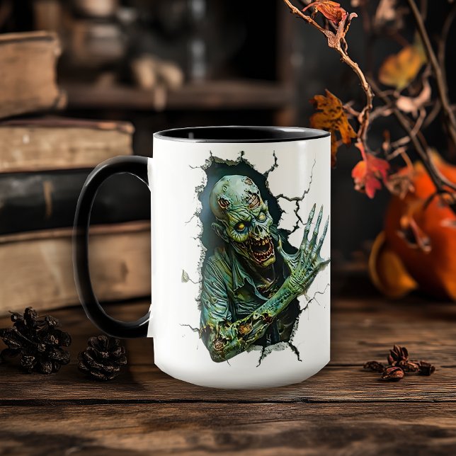 Zombie Breakthrough - Creepy-Horror-Kaffee Tasse (Von Creator hochgeladen)