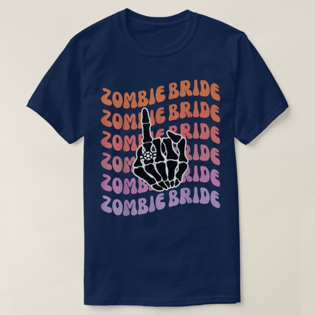 Zombie Bride Til Death Do us Party Bachelorette Pa T-Shirt (Design vorne)