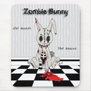 Zombie Bunny - mit Hintergrund Mousepad