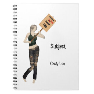 Zombie Button Up Girl Protest I Spiral Notebook Notizblock