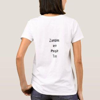 Zombie Button Up Girl Protest I Woman's T - Shirt