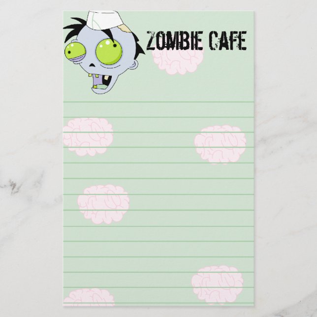 Zombie-Café Briefpapier (Vorderseite)