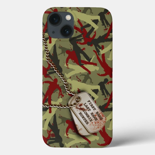 Zombie-Camouflage mit Hundeplaketten Case-Mate iPhone Hülle (Rückseite)