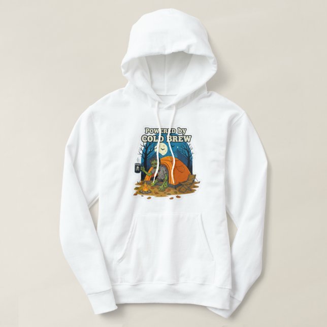Zombie Camper Powered by Cold Brew Coffee Hoodie (Design vorne)