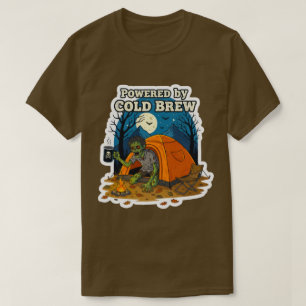 Zombie Camper Powered by Cold Brew Coffee T-Shirt