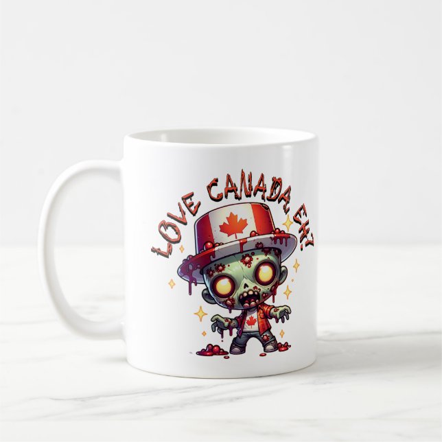 Zombie Canada Day Kaffeetasse (Links)