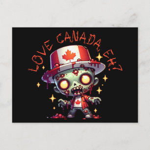 Zombie Canada Day Postkarte