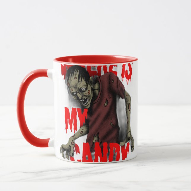 Zombie Candy Hunt Tasse - Halloween Edition (Links)