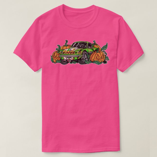 Zombie Car Lazy Halloween Kostüm Creepy Spooky Pu T-Shirt (Design vorne)