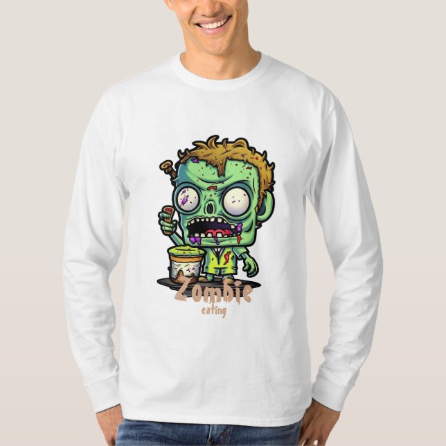 Zombie Cartoon T - Shirt (Vorderseite)