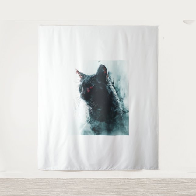 Zombie Cat Apokalypse Wandteppich (Vorderseite)