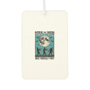Zombie Chase Shirt Vintage Untoter Escape Grafik_1 Autolufterfrischer