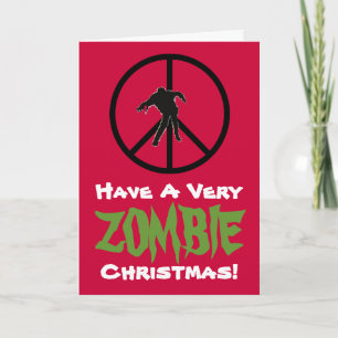 ZOMBIE Christmas Funny Grußkarte Feiertagskarte