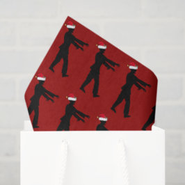 Zombie Christmas Funny Red Holiday Seidenpapier