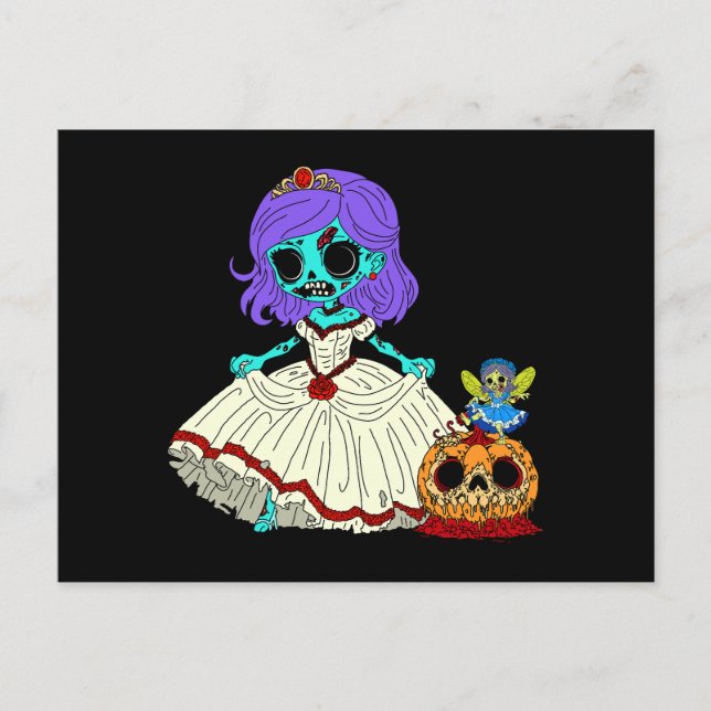 Zombie Cinderella Postkarte (Vorderseite)