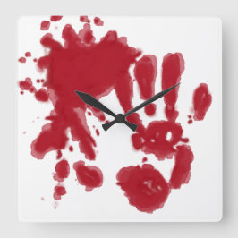 Zombie Clock Quadratische Wanduhr