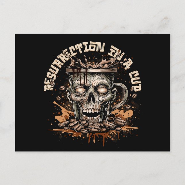 Zombie Coffee Postkarte (Vorderseite)