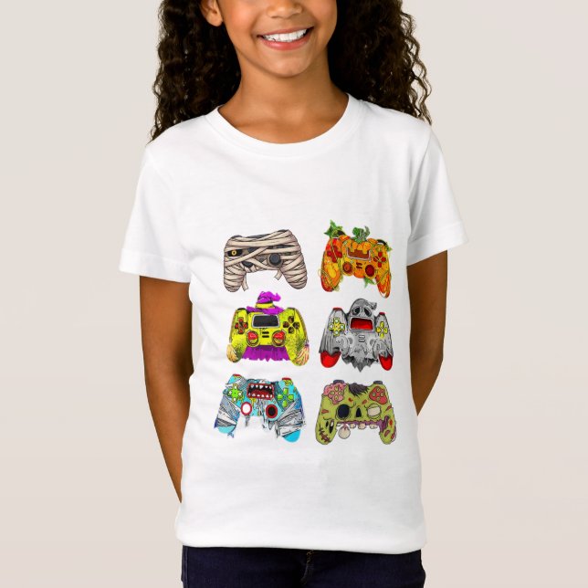 Zombie Controller Halloween T - Shirt für Gamer (Vorderseite)