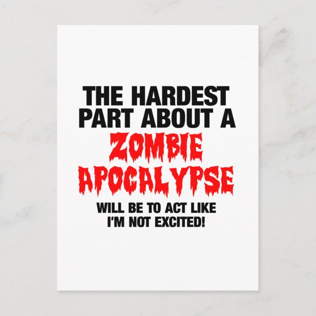 Zombie Cooles Design Postkarte (Vorderseite)