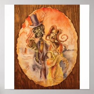Zombie Couple Poster