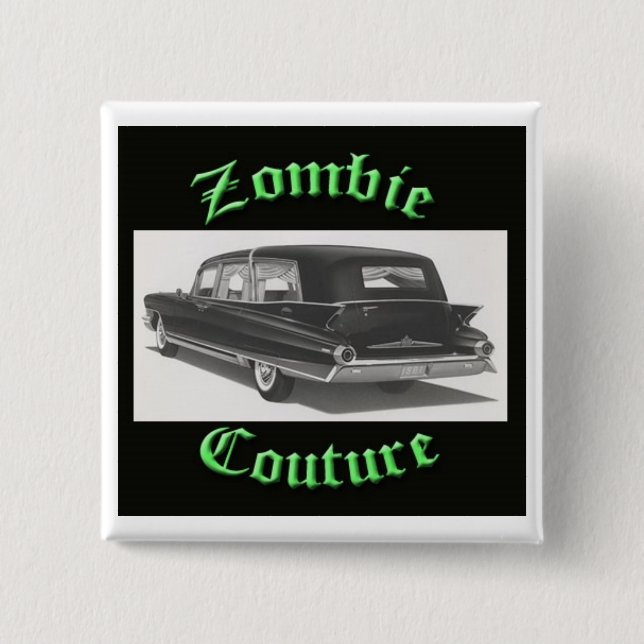 Zombie Couture Leichenwagen-Logo-Button Button (Vorderseite)