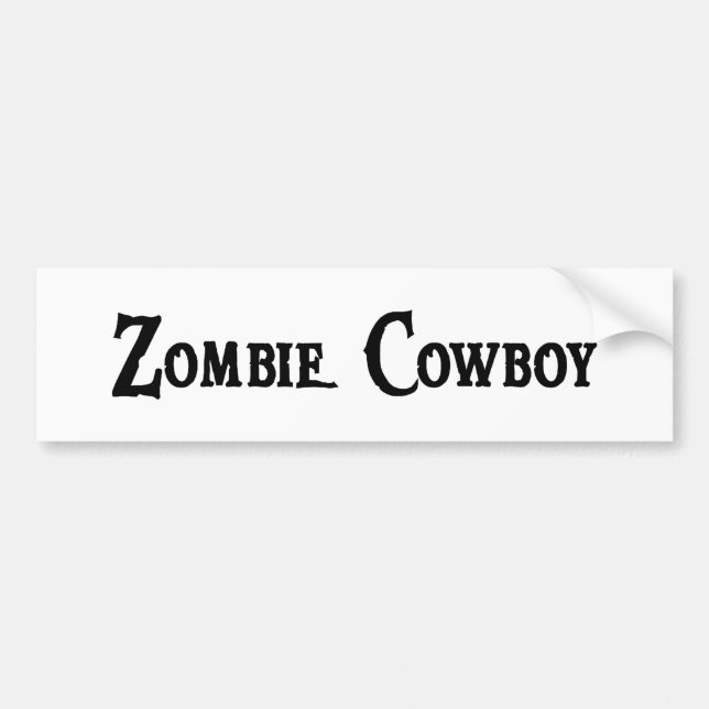 Zombie-Cowboy-Autoaufkleber Autoaufkleber (Vorne)