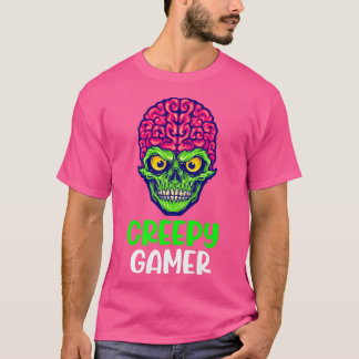 Zombie Creepy Gamer Halloween Videospiel Skelett T-Shirt