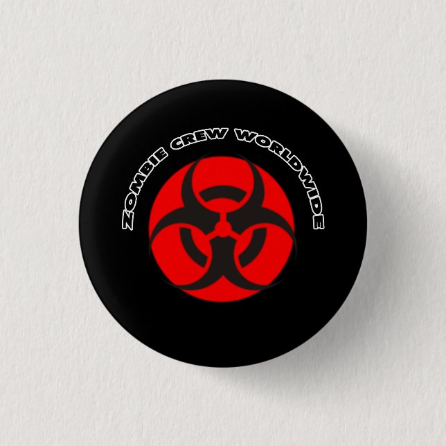 Zombie-Crew weltweit Button (Vorderseite)