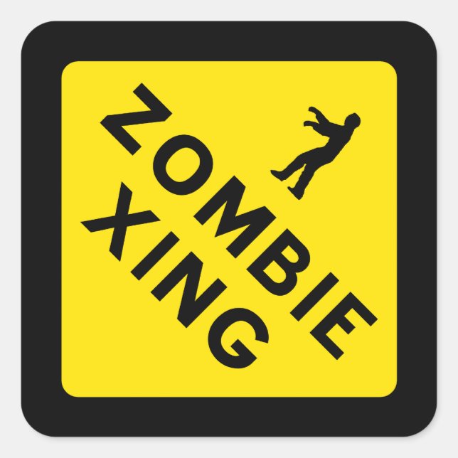 Zombie Crossing Sticker (Vorderseite)