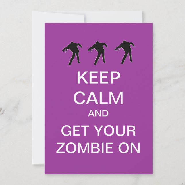 Zombie Custom Halloween-Party Einladungen (Vorderseite)
