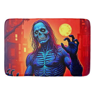 Zombie-Dämon in Stadtdesign Badematte