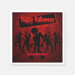 Zombie Dance Party Happy Halloween Serviette