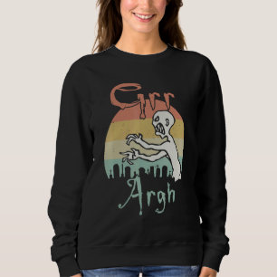 Zombie Dead Mummy Grr Argh Halloween Retro Sweatshirt