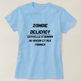 Zombie Delicacy Menschliches Gehirn mit Speck und T-Shirt