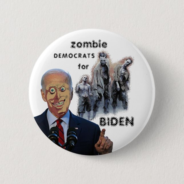 Zombie-Demokraten für Biden Button (Vorderseite)