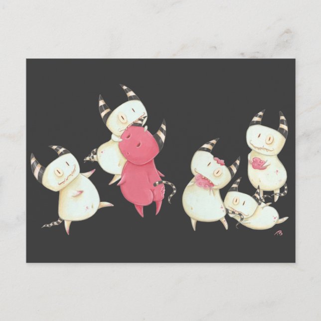 Zombie Devils - Little Devils art ipad case Postkarte (Vorderseite)