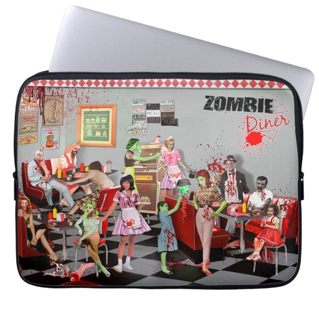 Zombie Diner Laptopschutzhülle (Vorderseite)